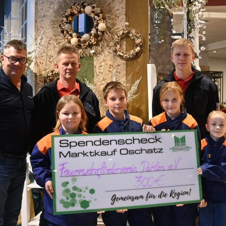 Pfandbonspendenaktion Feuerwehr Dahlen - Marktkauf Oschatz