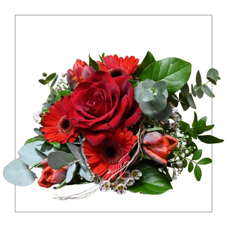 roter Blumenstrauß mit Rose Blumenshop Marktkauf Oschatz