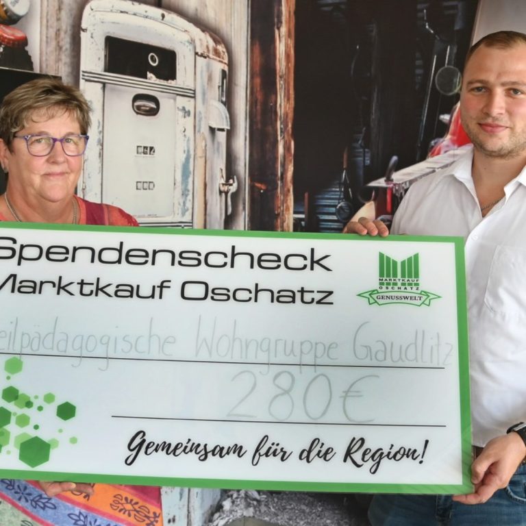 Pfandbonspendenaktion Wohngruppe Gaudlitz - Marktkauf Oschatz