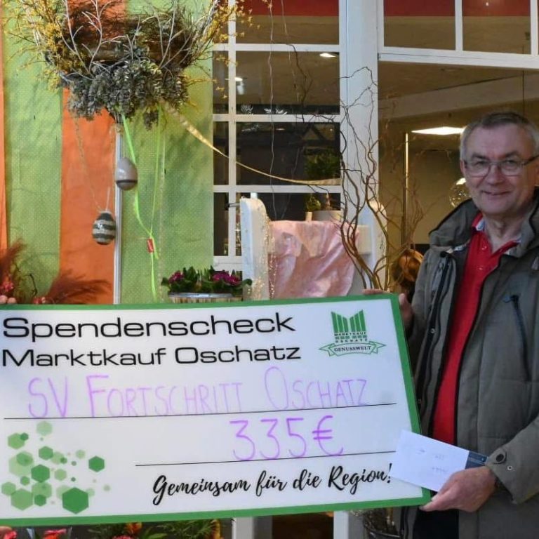 Pfandbonspendenaktion SV Fortschritt - Marktkauf Oschatz