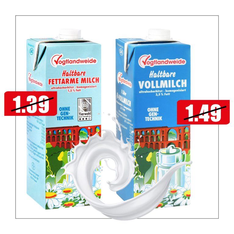 Vogtlandmilch H-Vollmilch Marktkauf Oschatz